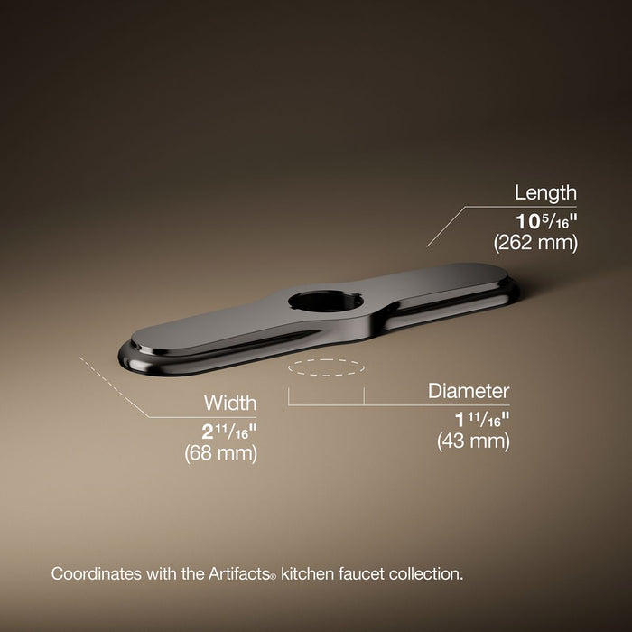 3/4 view of product with dimensions