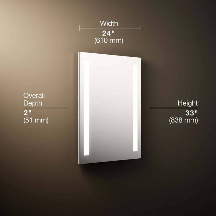 3/4 view of product with dimensions