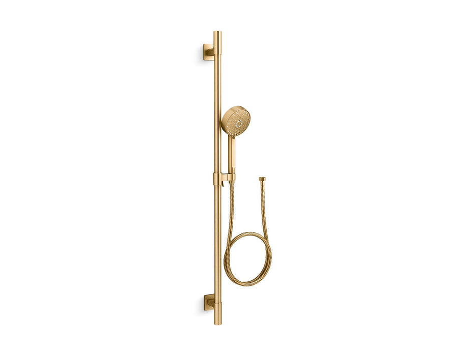 KOHLER K-99898 Awaken G110 2.0 gpm premium slidebar kit, vibrant brushed moderne brass