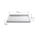 KOHLER K-9996 Groove 60" x 42" alcove shower base, rear center drain