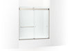 KOHLER K-CA33782-10L Stoneridge 61-7/16" H frameless sliding bath door with 3/8" -thick Crystal Clear glass