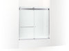 KOHLER K-CA33782-10L Stoneridge 61-7/16" H frameless sliding bath door with 3/8" -thick Crystal Clear glass