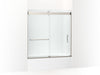KOHLER K-CA33786-10L Stoneridge 61-7/16" H frameless sliding bath door with 3/8" -thick Crystal Clear glass