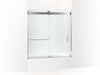 KOHLER K-CA33786-10L Stoneridge 61-7/16" H frameless sliding bath door with 3/8" -thick Crystal Clear glass