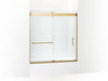 KOHLER K-CA33786-10L Stoneridge 61-7/16" H frameless sliding bath door with 3/8" -thick Crystal Clear glass