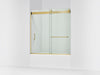 KOHLER K-CA33786-10L Stoneridge 61-7/16" H frameless sliding bath door with 3/8" -thick Crystal Clear glass