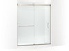 KOHLER K-CA33788-10L Stoneridge 80-5/16" H frameless sliding shower door with 3/8" -thick Crystal Clear glass