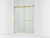 KOHLER K-CA33788-10L Stoneridge 80-5/16" H frameless sliding shower door with 3/8" -thick Crystal Clear glass