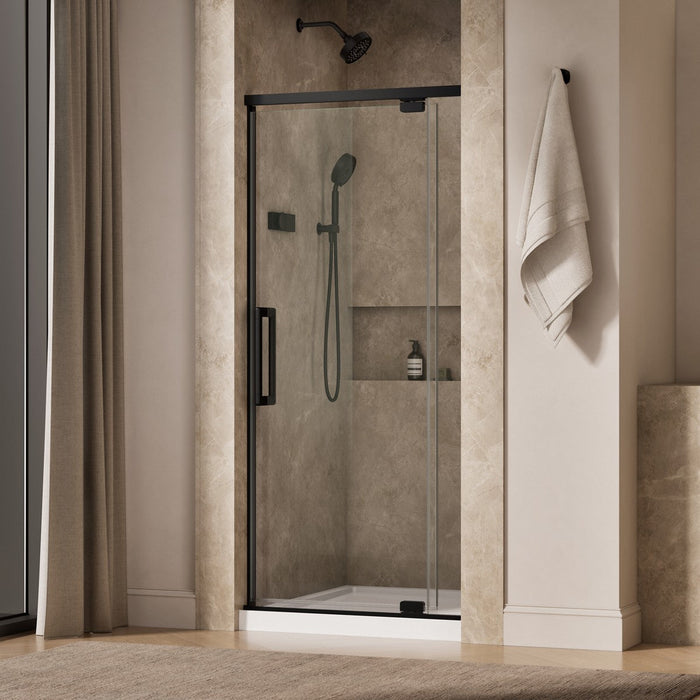 KOHLER K-CA37593-8L Statement 76" H pivot shower door with 5/16"-thick glass