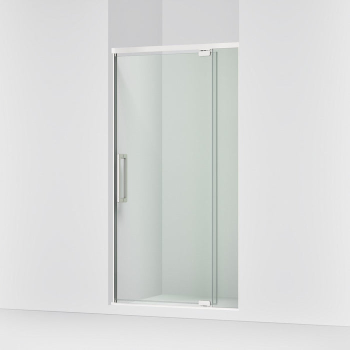 KOHLER K-CA37594-8L Statement 76" H pivot shower door with 5/16"-thick glass