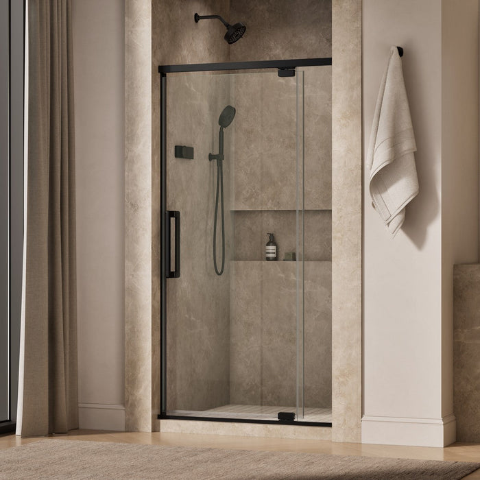 KOHLER K-CA37594-8L Statement 76" H pivot shower door with 5/16"-thick glass