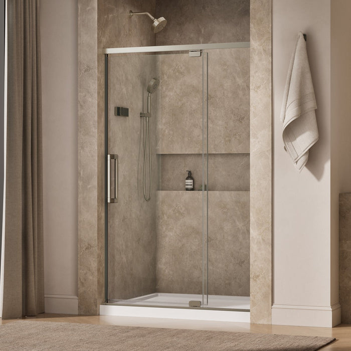 KOHLER K-CA37595-8L Statement 76" H pivot shower door with 5/16"-thick glass
