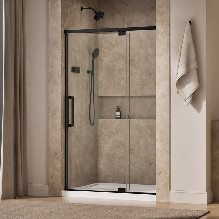 KOHLER K-CA37595-8L Statement 76" H pivot shower door with 5/16"-thick glass
