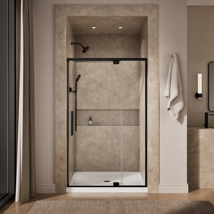 KOHLER K-CA37595-8L Statement 76" H pivot shower door with 5/16"-thick glass