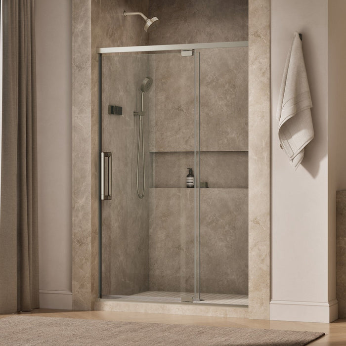 KOHLER K-CA37596-8L Statement 76" H pivot shower door with 5/16"-thick glass