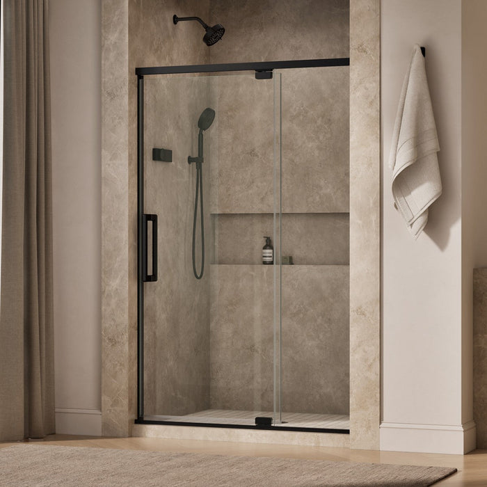 KOHLER K-CA37596-8L Statement 76" H pivot shower door with 5/16"-thick glass