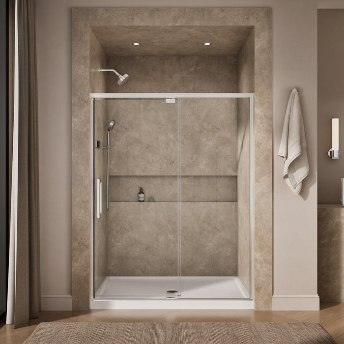 KOHLER K-CA37597-8L Statement 76" H pivot shower door with 5/16"-thick glass