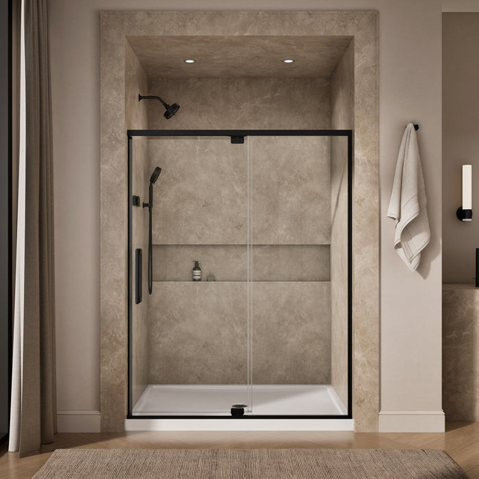 KOHLER K-CA37597-8L Statement 76" H pivot shower door with 5/16"-thick glass