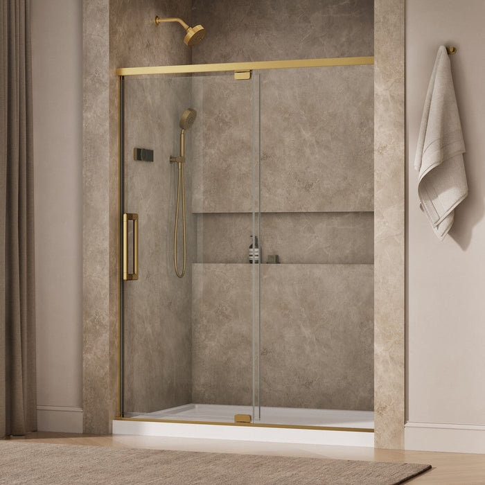 KOHLER K-CA37597-8L Statement 76" H pivot shower door with 5/16"-thick glass