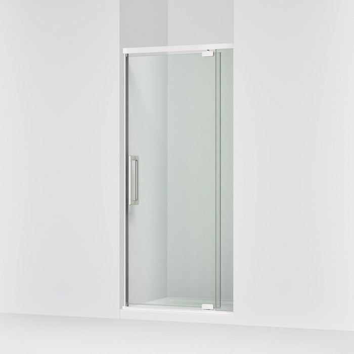 KOHLER K-CA37598-8L Statement 76" H pivot shower door with 5/16"-thick glass