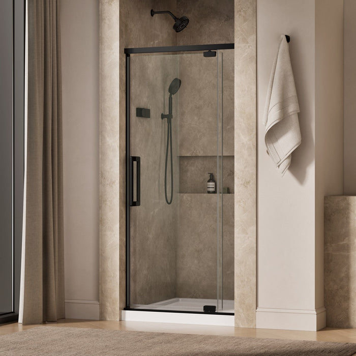 KOHLER K-CA37598-8L Statement 76" H pivot shower door with 5/16"-thick glass