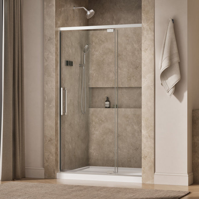 KOHLER K-CA37599-8L Statement 76" H pivot shower door with 5/16"-thick glass