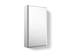 KOHLER K-CB-CLC1526FS CL Series 15" W x 26" H aluminum single-door medicine cabinet with mirrored door, beveled edges