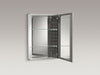 KOHLER K-CB-CLW2026SS CL Series 20" W x 26" H aluminum single-door medicine cabinet with decorative silver framed mirror
