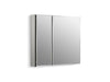 Kohler K-CB-CLC3026FS CL Series 30" W x 26" H aluminum two-door medicine cabinet with mirrored doors, beveled edges