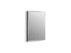 Kohler K-CB-CLR1620FS CL Series 16" W x 20" H aluminum single-door medicine cabinet with mirrored door, beveled edges