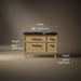 3/4 view of product with dimensions