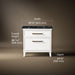 3/4 view of product with dimensions