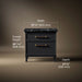 3/4 view of product with dimensions