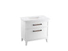 KOHLER K-CM33559-BD1 Artifacts 36" bathroom vanity cabinet with sink and quartz top