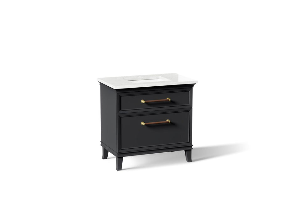 KOHLER K-CM33559-BD1 Artifacts 36" bathroom vanity cabinet with sink and quartz top