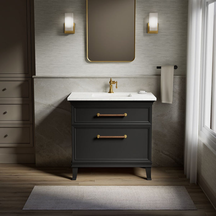 KOHLER K-CM33559-BD1 Artifacts 36" bathroom vanity cabinet with sink and quartz top