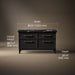 3/4 view of product with dimensions