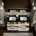 Products in use in overhead room view