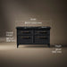 3/4 view of product with dimensions