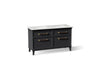 KOHLER K-CM33560-BD1 Artifacts 60" bathroom vanity cabinet with sinks and quartz top