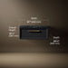 3/4 view of product with dimensions