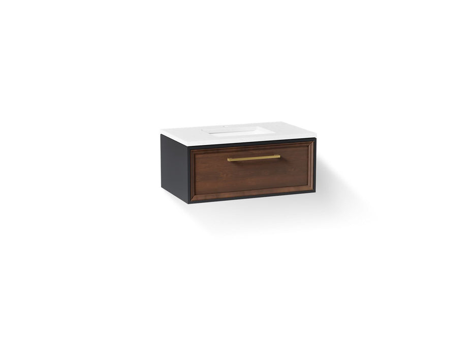 KOHLER K-CM33566-BD1 Lodern 36" wall-hung bathroom vanity cabinet with sink and quartz top