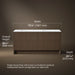 3/4 view of product with dimensions