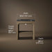 3/4 view of product with dimensions