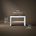 3/4 view of product with dimensions