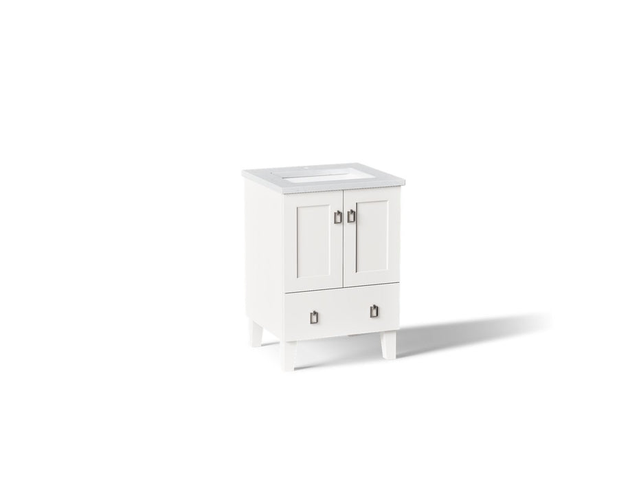 KOHLER K-CM99527-BD1 Poplin 24" bathroom vanity cabinet with sink and quartz top