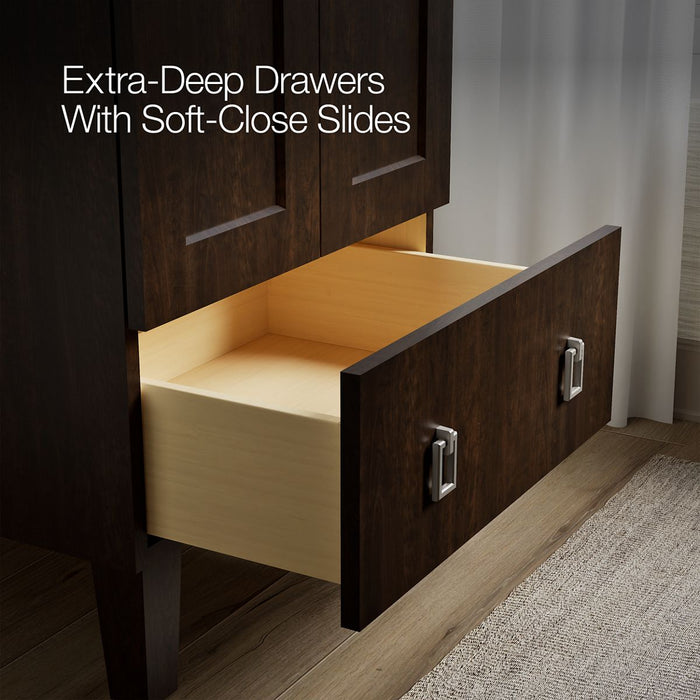 KOHLER K-CM99527-BD1 Poplin 24" bathroom vanity cabinet with sink and quartz top