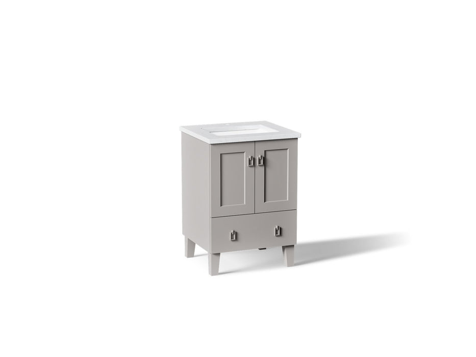KOHLER K-CM99527-BD1 Poplin 24" bathroom vanity cabinet with sink and quartz top