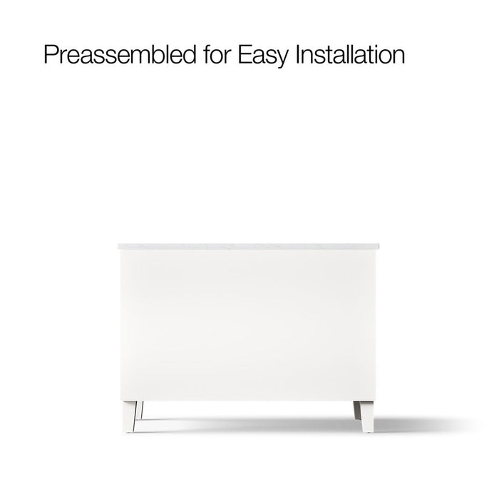 KOHLER K-CM99535-BD1 Poplin 48" bathroom vanity cabinet with sink and quartz top