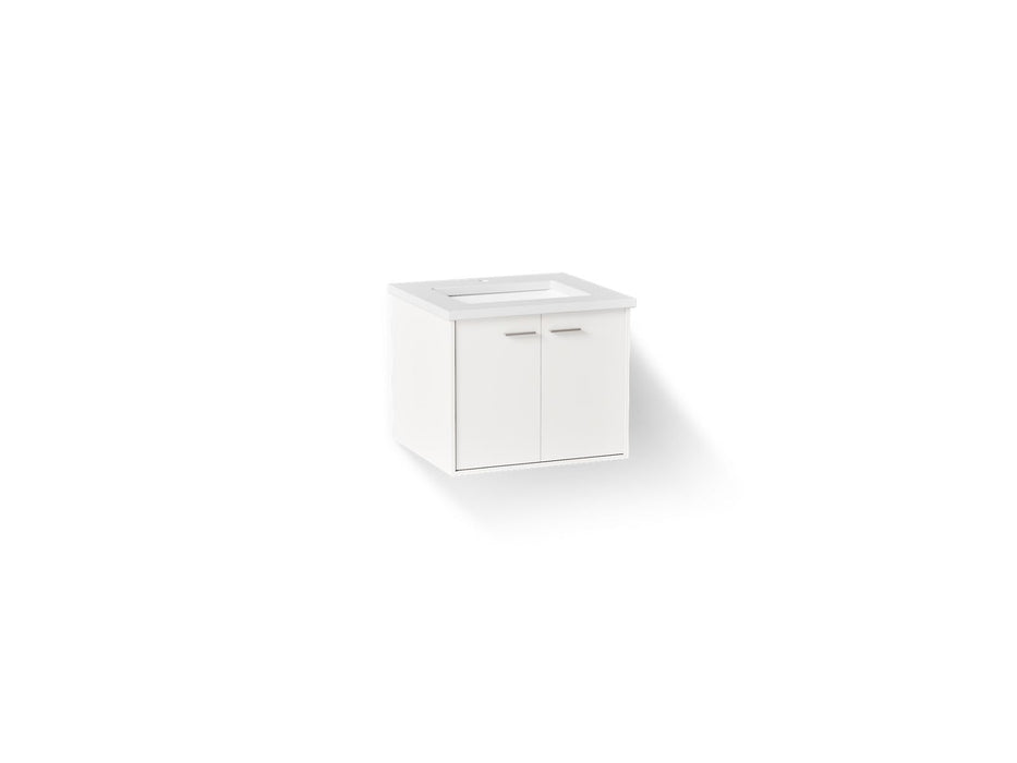 KOHLER K-CM99539-BD1 Jute 24" wall-hung bathroom vanity cabinet with sink and quartz top